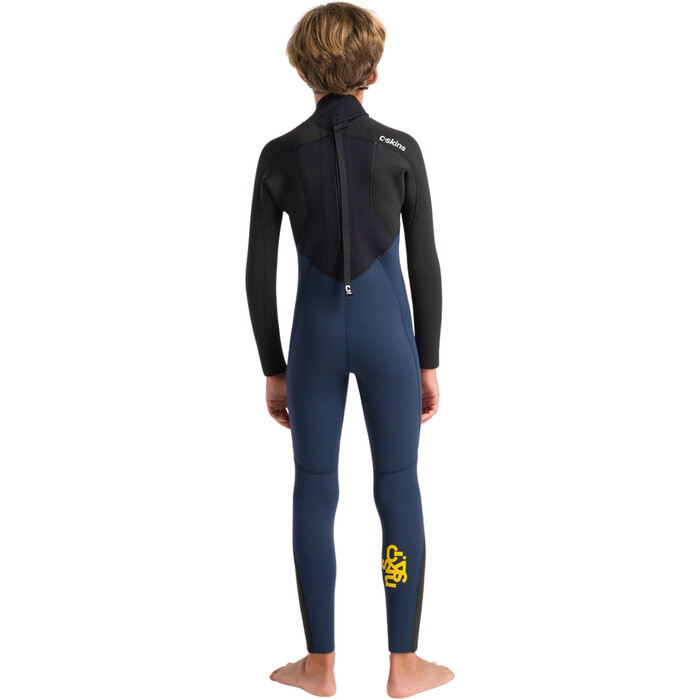 2024 C-Skins Junior NuWave Legend 4/3mm Back Zip Wetsuit C-NLE43JBZ - Bluestone / Black / Multi